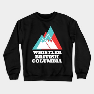 Love Whistler, B.C. Retro Mountain Sunset Crewneck Sweatshirt